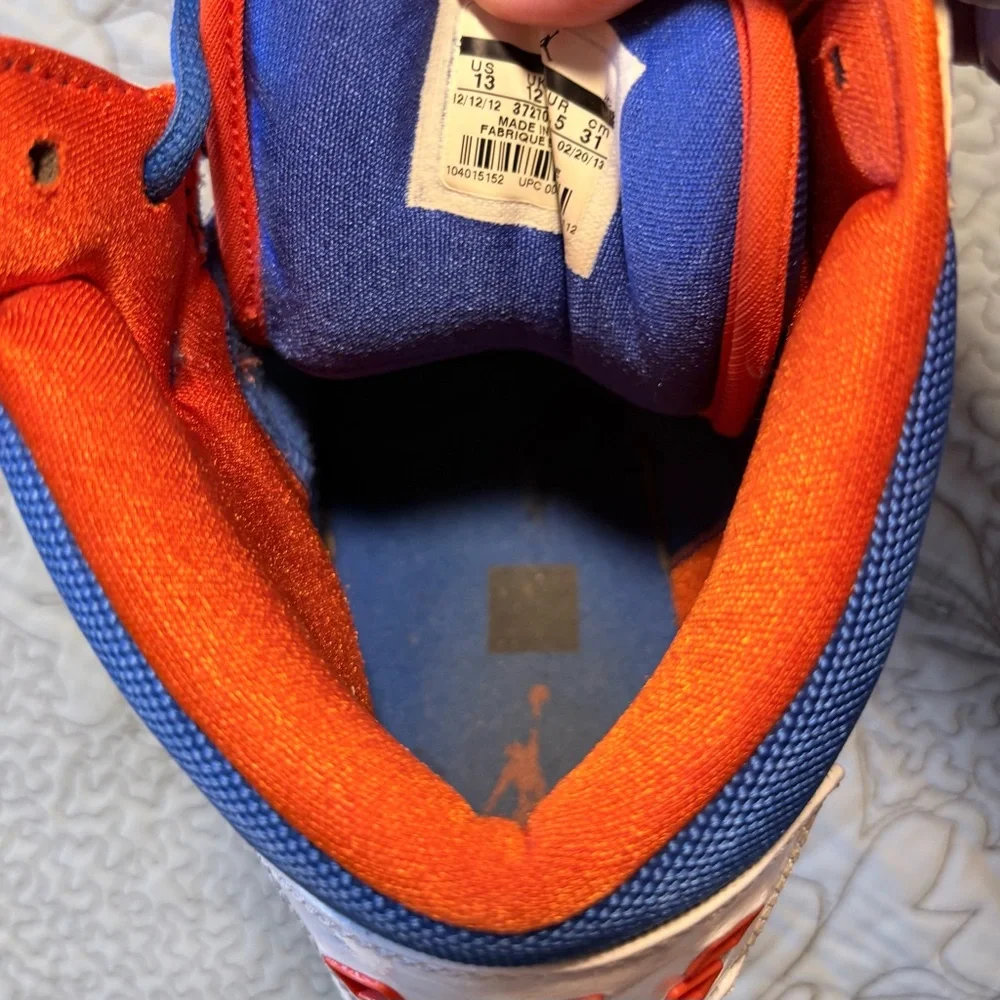 Nike Air Jordan 1 Flight 372704-408 Knicks Blue Orange Sz 13💛